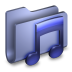 Audio sound music blue folder