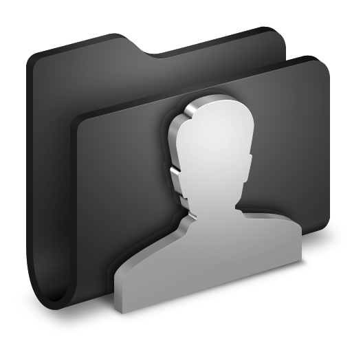 User customer person black folder face