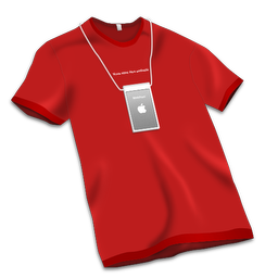 Store tshirt red apple