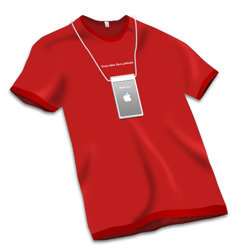 Store tshirt red apple