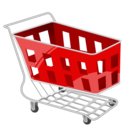 Shopping red cart basket