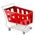 Shopping red cart basket