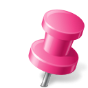 Pin super right base map mono push pink marker sticker