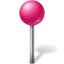 Pink map base marker ball