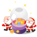 Balls christmas santa