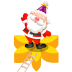 Christmas flower santa