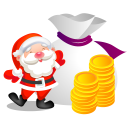 Christmas money santa