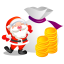 Christmas money santa