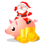 Christmas bank piggy santa