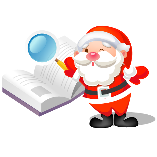 Christmas book search santa