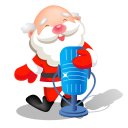 Christmas microphone singing santa