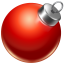 Ball red ornament