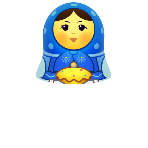 Blue matreshka upper part