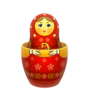 Red matreshka inside icon