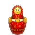 Red matreshka inside icon