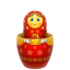 Red matreshka inside icon