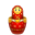 Red matreshka inside icon