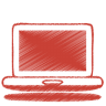 Red laptop