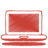 Red laptop