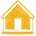 Yellow home red home icon