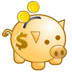 Deposit piggy bank save money