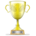 Winner trophy gold