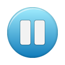 Blue pause button