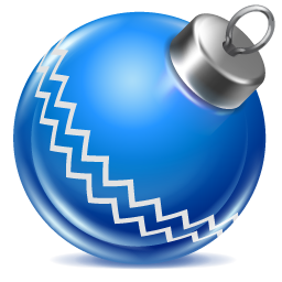 Christmas blue ball