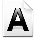 A letter font file