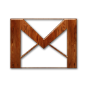 Logo gmail wood