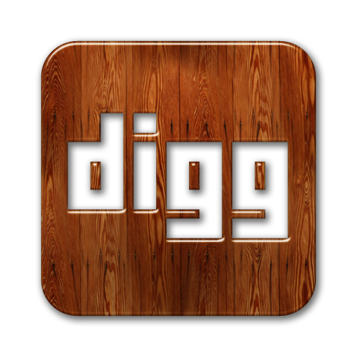 Digg logo wood