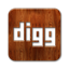 Digg logo wood