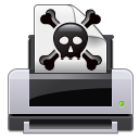 Print dead skull error crossbones printer poison