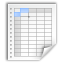 Paper office spreadsheet document