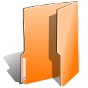 Close folder open orange