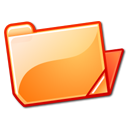 Orange open folder