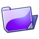 Folder violet open