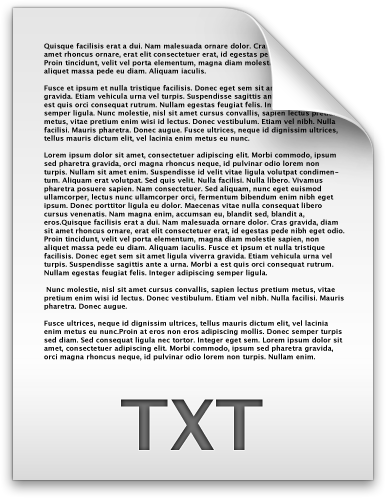 Document text file txt