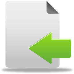 Move file arrow import left document