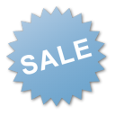 Sale label blue