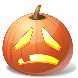 Halloween pumpkin sad jack o lantern