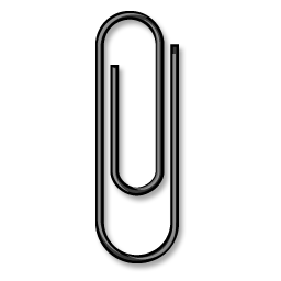 Black paperclip