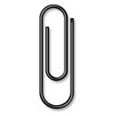 Black paperclip