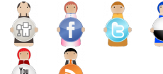 Social bookmarking characters