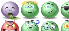 Green Emoticons